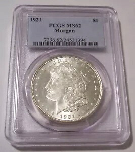 1921 モーガン シルバー ダラー MS62 PCGS