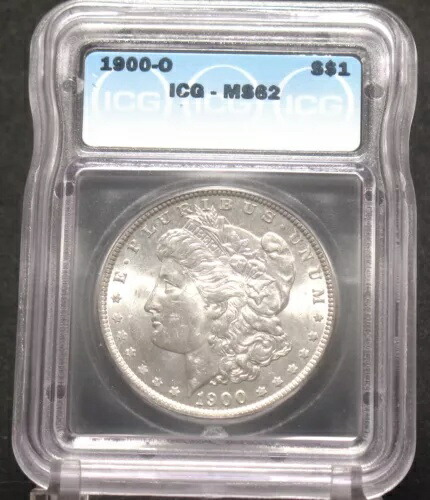 1900-O 米国モルガン銀貨 1 ドル ICG MS62 90% 銀