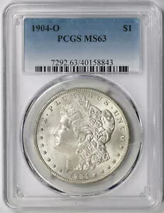 1904-O モルガン ドル $1 MS 63 PCGS