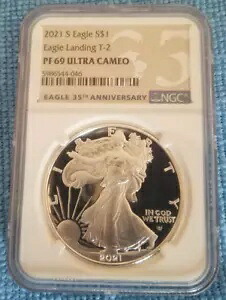 2021 S プルーフ アメリカン シルバー イーグル NGC UC PF 69 タイプ 2