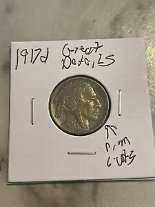 1917 D バッファローニッケル 上位グレード リムカットあり それでも素晴らしいコインが安い！