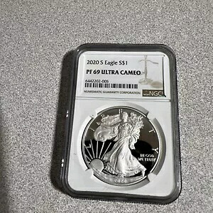 2020 W プルーフ アメリカン シルバー イーグル NGC PF69 ウルトラ カメオ クラシック ブラウン ラベル