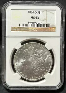 NGC~1884 O MORGAN S$1~MS63~90% AG~米国造幣局、NOLA~米国収集可能/投資コイン