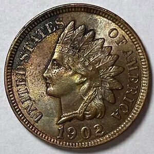 1902 インディアン ヘッド セント ブリリアント 未流通 BU コイン #10068 54,120円