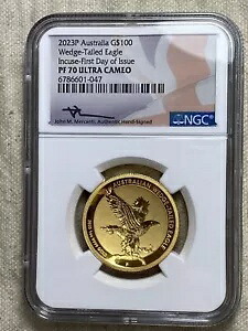 2023 P $100 オーストラリア ウェッジテール ゴールド イーグル NGC PF70 メルカンティ サイン入り FDOI｜WORLD RESOURCE【KING店】