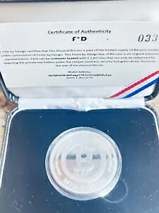 2014 有限物理暗号通貨 1 オンス ソリッド シルバー コイン レア #'d 33/50 w/COA｜WORLD RESOURCE【KING店】