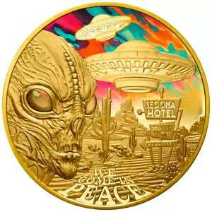 1 オンス $100 ニウエ金貨 Alien Encounters 2024 プルーフ-｜WORLD RESOURCE【KING店】
