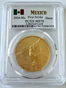 メキシコ - 2024 - リベルタ - 1 オンス 金貨 - ファースト ストライク - PGCS MS70 - COA-023-｜WORLD RESOURCE【KING店】