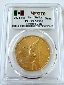メキシコ - 2024 - リベルタ - 1 オンス 金貨 - ファースト ストライク - PGCS MS70 - COA-026-｜WORLD RESOURCE【KING店】