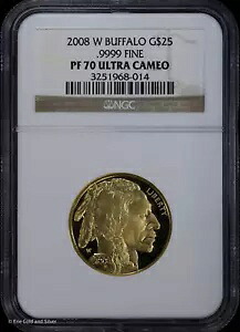 2008年 W $25 1/2オンス ゴールド バッファロー NGC PF 70 UC｜WORLD RESOURCE【KING店】