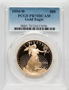 1994-W $50 1 オンス ゴールド イーグル - PCGS PR70DCAM｜WORLD RESOURCE【KING店】 982,905円