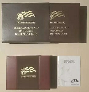 2008 BUFFALO ゴールド プルーフ $50 コイン 1 オンス .9999 ピュア 箱と COA キー付き 日付 : 09303｜WORLD RESOURCE【KING店】 1,006,005円