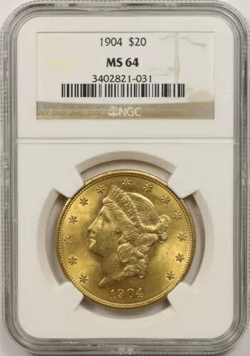 1904年 $20 NGC MS 64 リバティヘッド ゴールド ダブルイーグル｜WORLD RESOURCE【KING店】 1,004,465円