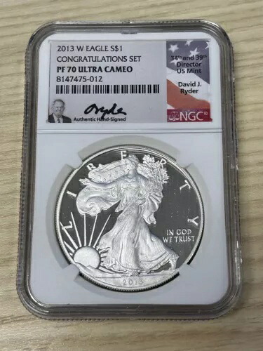 2013-W UCAM アメリカン シルバー イーグル おめでとうセット NGC PF 70 UCAM ライダー｜WORLD RESOURCE【KING店】