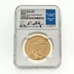 2016 G$50 ゴールド アメリカン イーグルが NGC により MS70 ER モイ シグネチャー 30 位としてグレーディングされました｜WORLD RESOURCE【KING店】