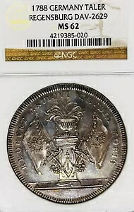 ドイツ レーゲンスブルク 1788 ターラー コイン Thaler NGC MS62 VZ/STG UNC アーチェリー レア｜WORLD RESOURCE【KING店】 1,019,480円
