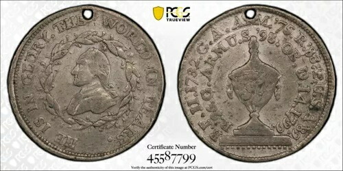 (1800) ワシントン葬儀骨壷メダル、ホワイトメタル、B-166C PCGS VF ディテール洗浄済み｜WORLD RESOURCE【KING店】 1,019,480円