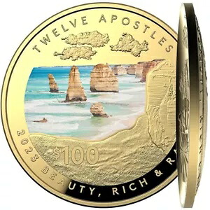Twelve Apostles 2023 ビューティー、リッチ、レア 金貨 (3rd) オーストラリア - 1 オンス PP-