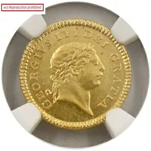 イギリス 1804 ジョージ 3 世 1/3 ギニア金貨 NGC MS62