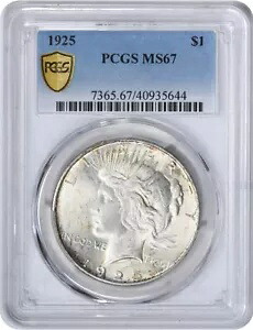 1925 平和銀ドル MS67 PCGS
