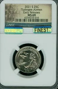 2021 P D S タスキーギー 3 クォーター NGC MS69 PQ MAC 最高級スポットレス ユニーク * セット｜WORLD RESOURCE【KING店】