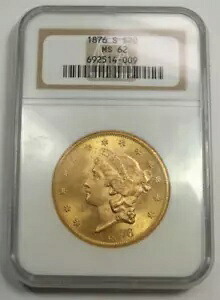 1876 S NGC MS62 ゴールド リバティ ヘッド ダブル イーグル $20 コイン #51945A｜WORLD RESOURCE【KING店】 1,045,660円