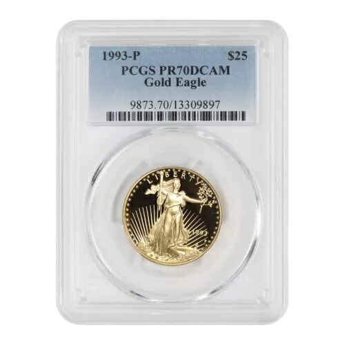 1993-P $25 アメリカン ゴールド イーグル PCGS PR70DCAM ディープ カメオ フィラデルフィア コイン