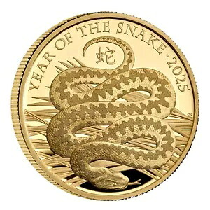 1 オンス 100 ポンド イギリス 金貨 ルナー - 蛇年 2025 プルーフ-