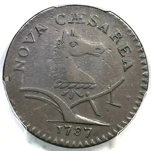 1787 M 60-p R-4 PCGS VF 35 PLURIBS ニュージャージー コロニアル銅貨