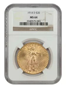 1914-D $20 NGC MS64 - セントゴーデン $20｜WORLD RESOURCE【KING店】
