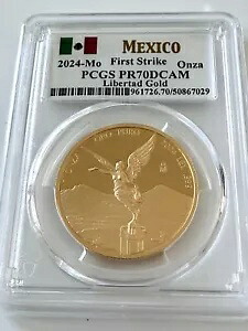 メキシコ - 2024 - リベルタ - 1 オンス プルーフ金貨 - ファースト ストライク - PGCS PR70 DCAM-