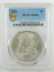 1899 $1 モルガン シルバー ダラー PCGS MS64 チョイス BU+ コイン C1576