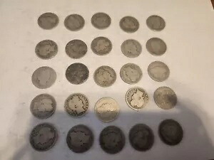 Barber Quarters 90% シルバー コイン クォーター $6.25 額面 25 コイン 正確 #9｜WORLD RESOURCE【KING店】