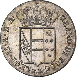 [#1068405] コイン、イタリア州、トスカーナ、レオポルド 2 世、5 クワトリーニ、1830 年、フローレ、｜WORLD RESOURCE【KING店】