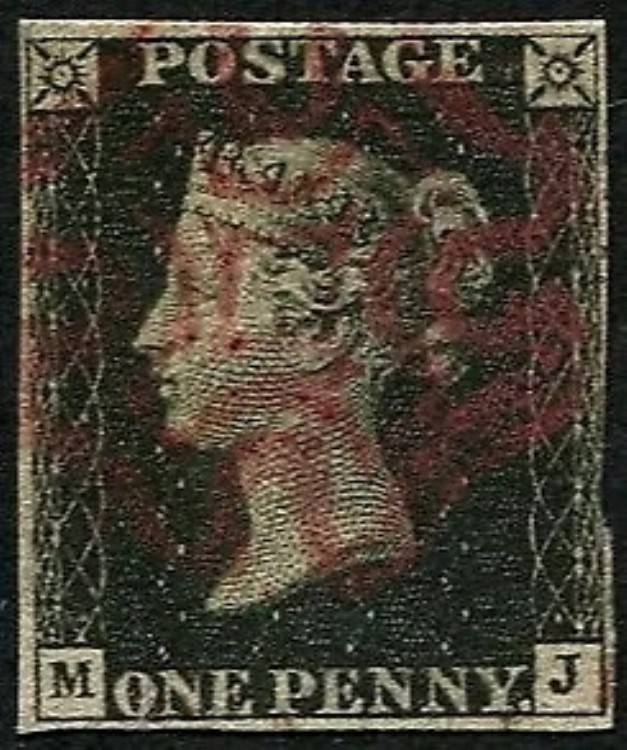 1d Pl.1b「MJ」マゼンタMX。この希少なMXの鮮やかな色彩が美しい刻印です。良質な…画像