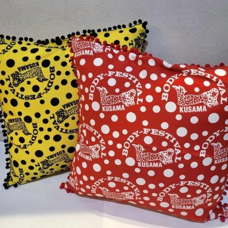 楽天市場】草間彌生 yayoi kusama クッション クッションカバー