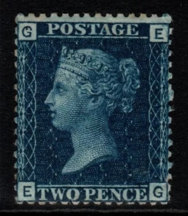 GB SG47 pl.15 1858 2d ディープブルー MNH