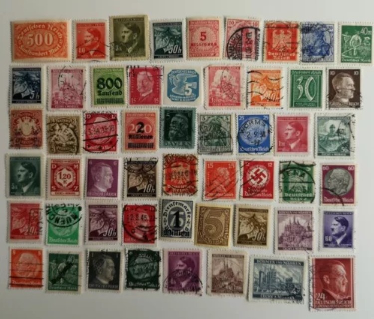 ドイツ 1872年から1945年 切手コレクション - 50～2000種類