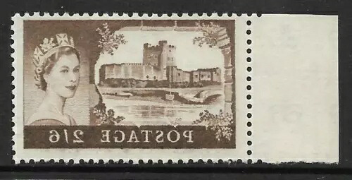 Sg 595a 2/6 ブラッドベリー/ウィルキンソン城 - 両面印刷 未マウント 新品/MNH 158,950円
