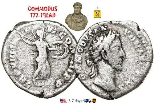 古代ローマ帝国の銀貨デナリウス・コモドゥス177-192年 正規品 #31327 52,800円
