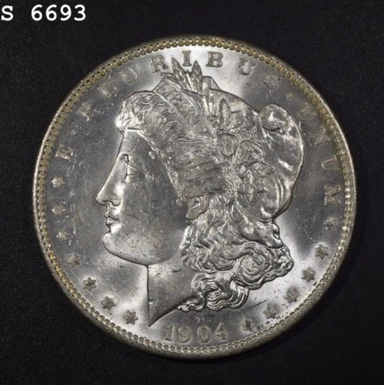 1904-O モルガン銀貨「VCH BU」*1点目以降送料無料*