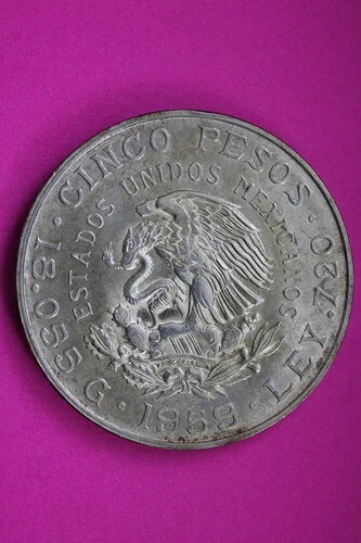 楽天市場】1960 年メキシコ銀貨 10 ペソ 150 周年記念平均円周 : 世界
