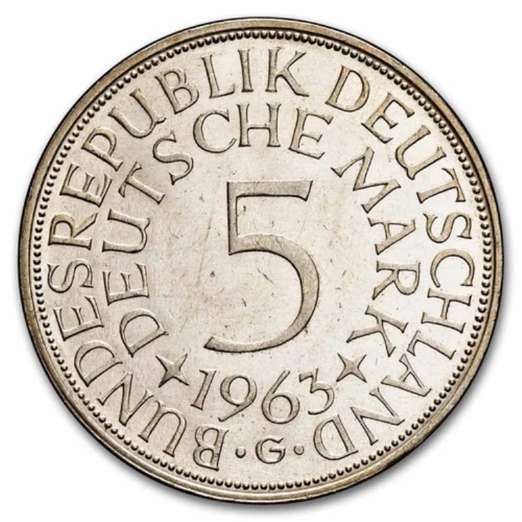 ドイツ帝国　ハンブルク　5マルク銀貨（1876年J）2頭のライオン 外国コイン研究会 Japan Numismatic Society