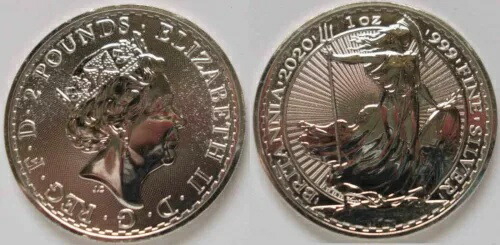 楽天市場】即納・追跡可 2020 イギリス ブリタニア 銀貨 1オンス【2枚