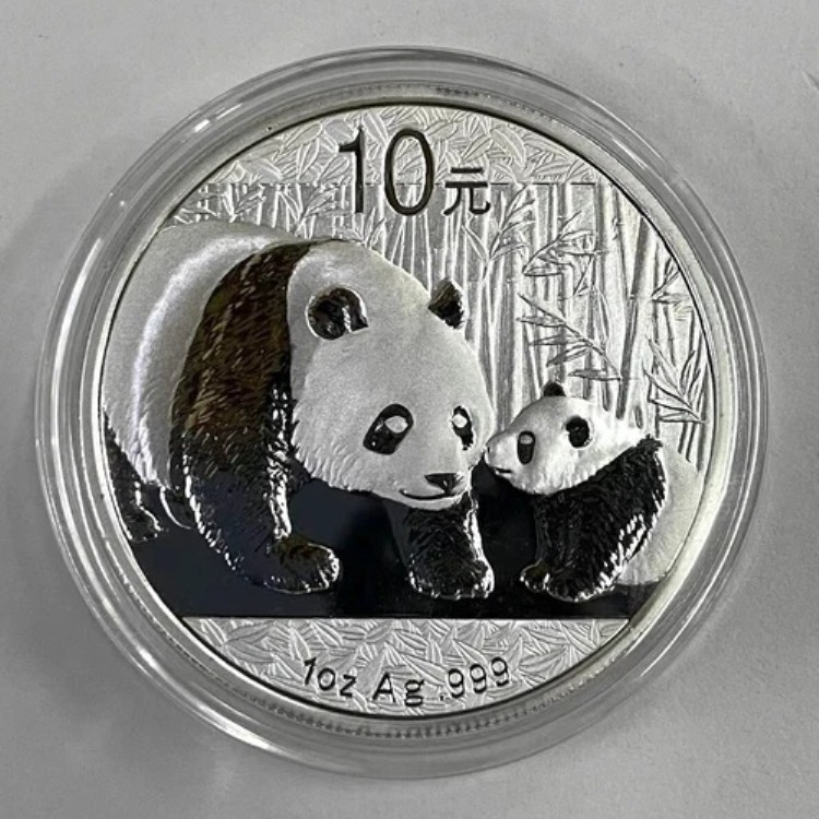 楽天市場】中華人民共和国 10元 パンダ銀貨（2003年）1OZ ケース入り