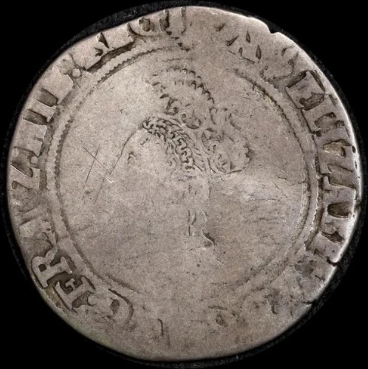 1558年～1560年 エリザベス1世発行 シルバーシリング S#2555 非常に良い