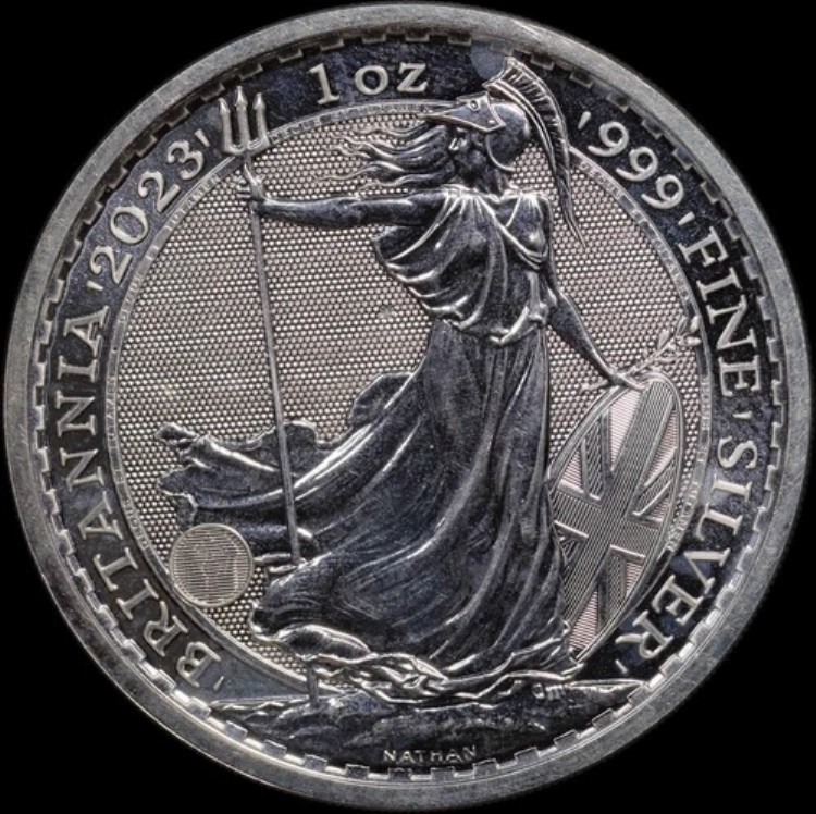 イギリス 2023年 2ポンド銀貨 ブリタニア 未流通 戴冠式