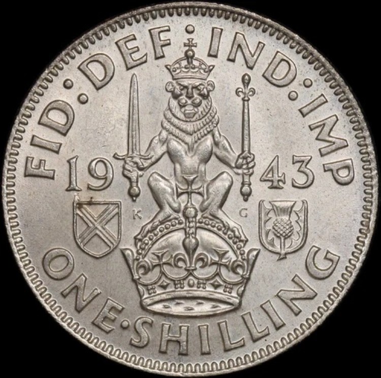 スコットランド 1943年 シルバーシリング KM#854 未使用 55,440円