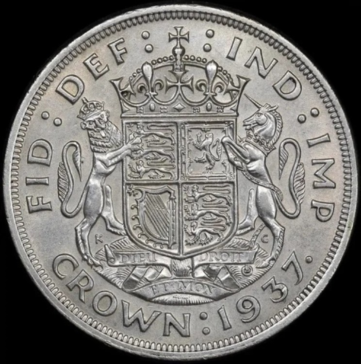 1937年 シルバークラウン ジョージ6世 S#4078 良好 EF