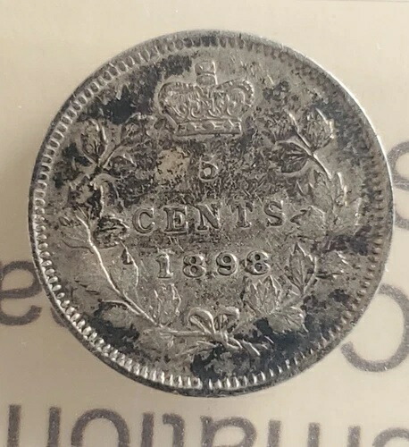 1898年カナダ銀貨5セント - ビクトリア - ICCS認定 VF30 - 5セント
